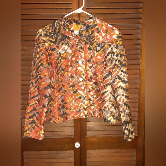 Ruby Rd Colorful Sheer Jacket - Picture 1 of 9